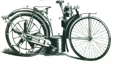 Bicyclette automotrice Millet &agrave; p&eacute;trole